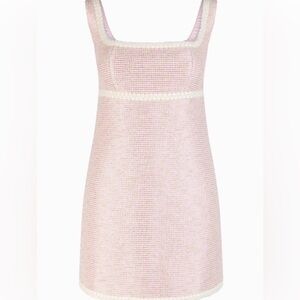Hill House Pink Bennett Dress and white/Cream Knit mini